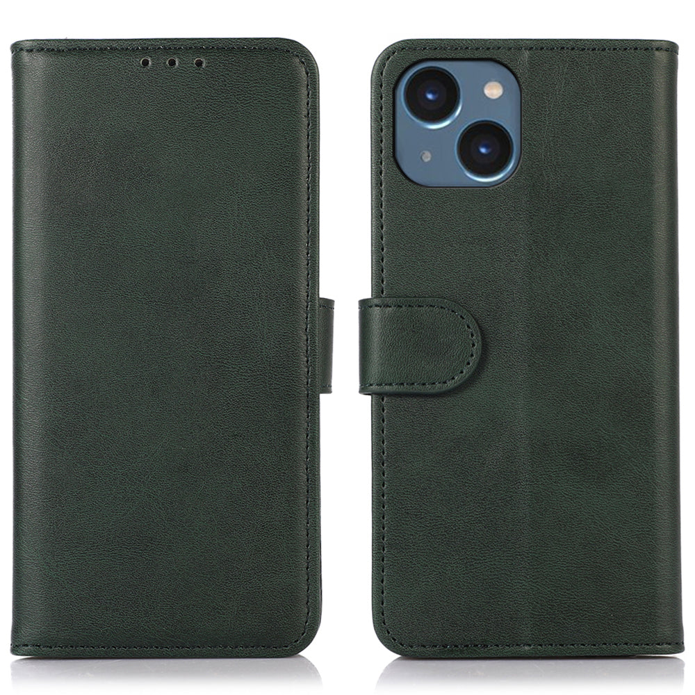For iPhone 15 Plus Shockproof Wallet Phone Stand Case PU Leather Cowhide Texture Cover For iPhone 15 Plus Shockproof Wallet Phone Stand Case PU Leather Cowhide Texture Cover